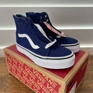 Vans SK-8-HI Zip size 12 (kids) new in box blue